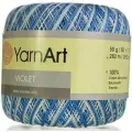 Пряжа YarnArt Violet Melange голубой (5355), 100%мерсеризованный хлопок, 282м, 50г, 5шт