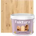 FAKTURA лак-антисептик водорастворимый с натуральным воском и ионами серебра, бесцветный (9л)