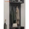 Вешалка настенная для одежды в прихожую MONOFIX ОДОС, ЛДСП графит