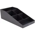 Органайзер для стаканов, крышек, салфеток и порционных продуктов, 7-ми секционный HOGA-COMP7BK
