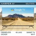 Телевизор Harper 60U770TS Smart TV HDR 4K UHD, диагональ 60 / Гарантия 2 года, черный