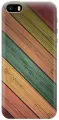 Силиконовый чехол на Apple iPhone SE / 5s / 5 / Эпл Айфон 5 / 5с / СЕ с рисунком Разноцветные доски