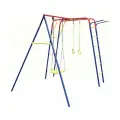 Спортивно-игровой комплекс Пионер Юла ЦК дачный, качели цепные, синий/желтый/красный