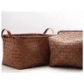 Корзина органайзер, плетеная, для хранения, для белья, для игрушек, коричневая, с ручками 38x26x21см 5шт