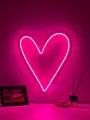 Сердце неоновая лампа, светильник