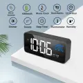 Цифровой будильник, светодиодные часы с батареей с зарядкой USB, двойной сигнал тревоги, активация звука, дремота, дата и отображение температуры, цифровые настенные часы в спальне
