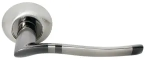 Ручка дверная Morelli MH-04 SN/BN белый никель/черный никель, ручки для межкомнатных дверей комплект, фурнитура