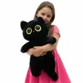 Мягкая игрушка котик обнимашка черный 50 см