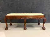 Скамья DOMKORLEONE в стиле Chippendale, красное дерево (mahogany wood), цвет орех NAA (светло-коричневый)