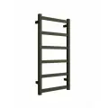 Полотенцесушитель двин J plaza neo 80/50 Электрический, диммер - блок управления на корпусе квадратная труба, цвет Чёрный матовый, с кабелем