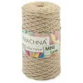 Пряжа ARACHNA Macrame Mini Lurex 75% хлопок, 15% полиэстер, 10% люрекс 250 г 200 м №03 бежевый-золото