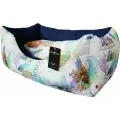 Лежанка для собак и кошек ANTEPRIMA Celine, бело - синий с принтом, 64х44х20см (Италия)