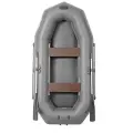 Лодка гребная под мотор Лоцман Профи 240, цвет серый, материал армированный ПВХ