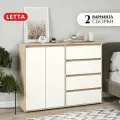 Комод Letta City New, для одежды, ЛДСП, 140х39.4х108см, белый