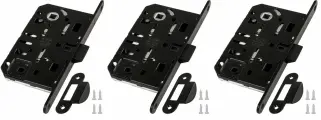 Замок межкомнатный AGB WC серии MEDIANA EVOLUTION, (Черный) B01102.50.93.567 (комплект 3 штуки)
