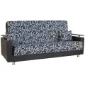 Диван-книжка Мелодия ДП №2 120х190 см, прямой, раскладной, с подушками, шенилл серый узоры