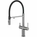 Смеситель для кухни Rose с подключением фильтра для воды R458T, оружейная сталь