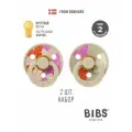 Набор 2 шт. Соска пустышка BIBS латексная классическая Studio Colour Morning Bloom - Vanilla Mix, 6+ месяцев