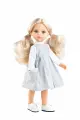 Голубое платье с ромашками и длинными рукавами Paola Reina для кукол, 32 см