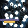 Neon-Night Гирлянда LED Galaxy Bulb String 10м, черный каучук, 30 ламп*6 LED белые, влагостойкая IP65