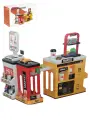 Детский игровой набор супермаркет 2 в 1 магазин, кофейный автомат со звуком и светом