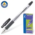 Pilot Ручка шариковая масляная с грипом pilot bps-gp , черная, корпус прозрачный, узел 0,5 мм, линия письма 0,25 мм, bps-gp-ef, bps-gp-еf, 12 шт.