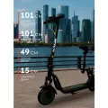 Электросамокат детский, SAMIK M365 SMART, с сиденьем, 350W, скорость до 31 км/ч, черный/зеленый