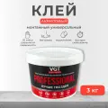 Клей Vgt Professional акриловый, монтажный, универсальный, белый, 3 кг