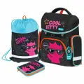 Ранец школьный Forst F-Set Cool kitty 35x29x16см, 1 отделение, 3 кармана, анатомическая спинка, пенал, мешок для обуви, 4шт. (FT-RY-030203)