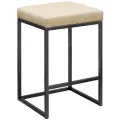 Стул полубарный SOHO, черный, экокожа Light Beige