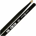 VIC FIRTH 5BB барабанные палочки черного цвета, тип 5B с деревянным наконечником, материал орех, длина 16, диаметр 0,595, серия American Classic