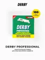 DERBY Premium Лезвия для бритья односторонние для шаветки, 100 лезвий в коробке