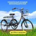 Трехколесный велосипед для взрослых РВЗ Чемпион (СКЛАДНОЙ), 24, черный