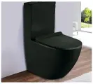 Унитаз напольный, приставной Ceramalux с сиденьем и бачком 2166MB цвет черный