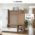 Стенка в гостиную под телевизор Нонтон Евро-2 крафт / белый, 150х44х152 см