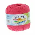 Пряжа Alpina LILY 10 шт. по 50 г 100% мерсеризованный хлопок 175 м №081 яр. розовый