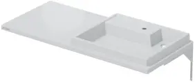Раковина над стиральной машиной СаНта Юпитер 110 R с левым крылом, прямоугольная, белая, на кронштейнах, российская