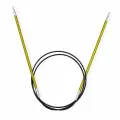 Спицы для вязания KnitPro круговые Zing 3,5 мм х 80 см, алюминий, хризолитовый