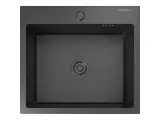 Кухонная мойка METAL 5045 PVD графит 1 чаша 450*350*205, монтаж: врезной, материал: нержавеющая сталь, цвет: графит