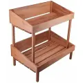 Витрина для выкладки 2 полки PPwood бук H=40, L=45, B=30 см, 3171655