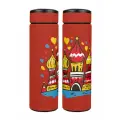 Термос «Москва, Россия, Храм Василия Блаженного, Кремль» (красный)