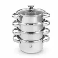 Кастрюля-пароварка 4-х ярусная 2,9л, нержавеющая сталь