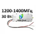30 Вт 1200-1400МГц 1.2-1.4ГГц Усиливатель мощности радиочастоты, модуль усиления сигнала модуль источник сигнала сweep