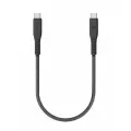 EnergEA Кабель FLOW USB-C to USB-C PD240W 5A Nanoweave Velcro tie Black 30cm