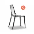 Комплект из 2 прозрачных стульев Scab Design Vanity Set 2, цвет дымчатый