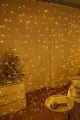 Светодиодный занавес Quality Light 2*2 м 400 экстра теплых белых LED ламп, прозрачный ПВХ, соединяемый, IP44, Laitcom PCL402-10-2EWW