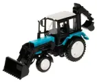 Трактор МТ3 Беларус синий 11см Технорпарк металл. подвиж. элементы, без свет. и звук, эффектов