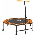 Батут спортивный для фитнеса и джампинга с ручкой UNIX Line FITNESS Orange, диаметр 125 см, до 130 кг