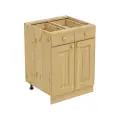 Напольный модуль для кухни тумба 2 двери + 2 ящика из массива сосны без покраски, шкаф 60х56х82см