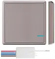Беспроводной выключатель GRITT Practic 1кл. розовое золото комплект: 1 выкл. IP67, 1 реле 1000Вт, A181101RG
